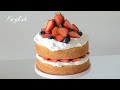 Vegan vanilla cake with vegan Italian meringue - Aquafaba based delicious meringue