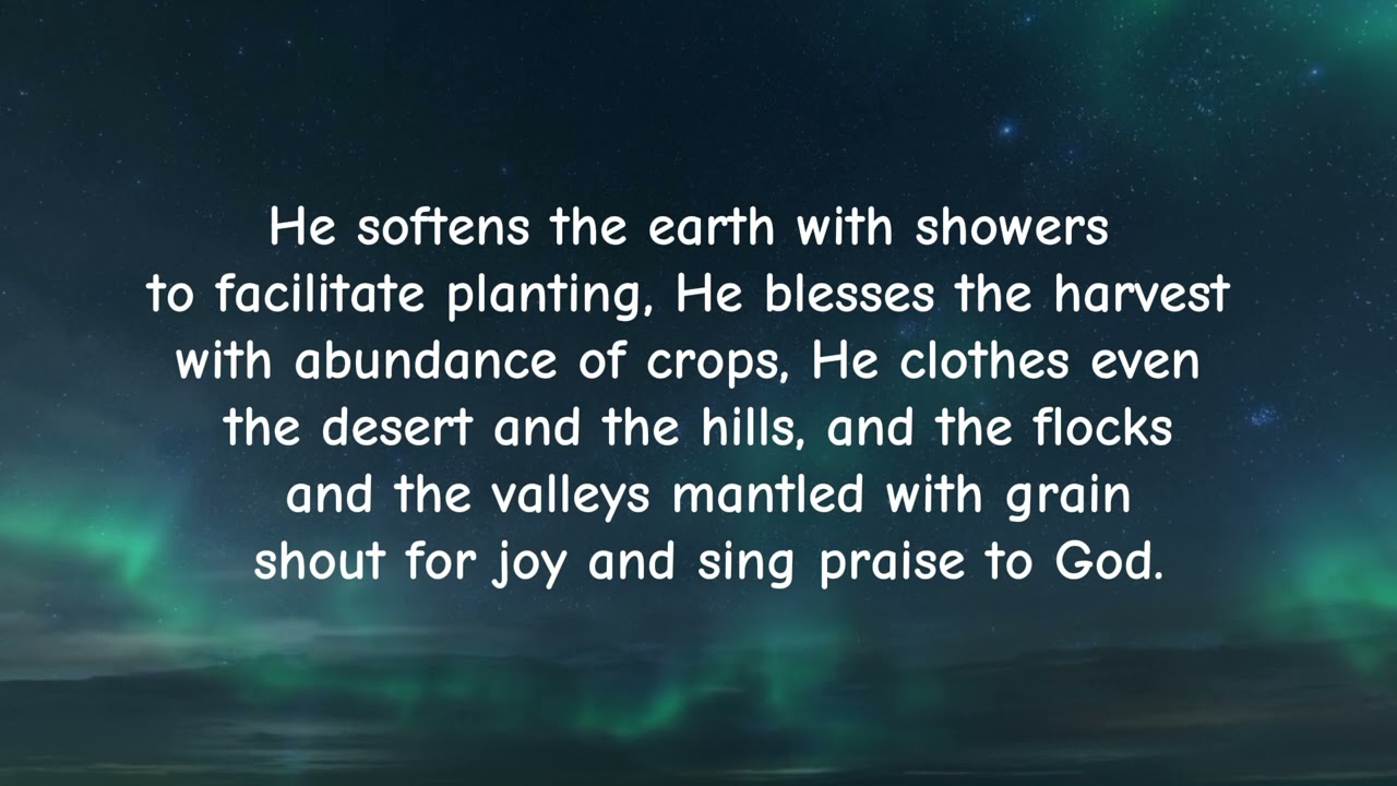 PSALM 65 PRAISE AND THANKSGIVING