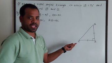 ABC is a right angled triangle in which angle A = 90 and AB = AC. Find angle B and angle C