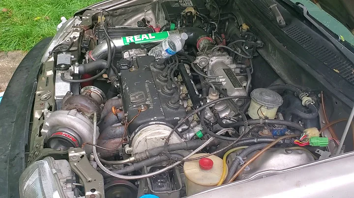 Testing new turbo in d15b2 with crx tranny 91, MPFI swap wagon 1991