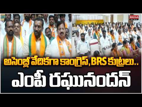 Congress and BRS conspiracies in the Assembly.. MP Raghunandan | MP Raghunandan Comments | Mahaa ...