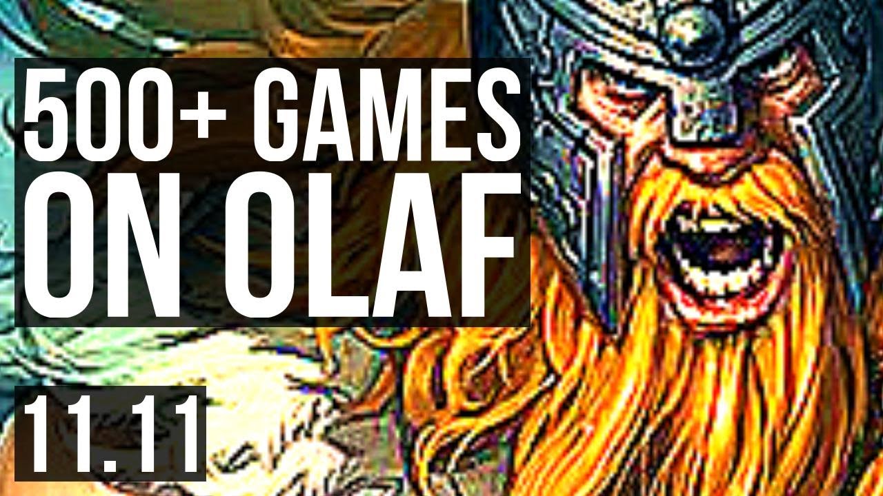 OLAF vs LEE SIN (TOP) | 9/1/5, 500+ games, 1.0M mastery, Godlike | EUW Diamond | v11.11