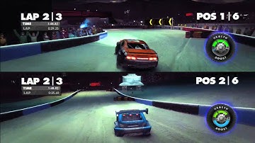 Dirt Showdown Splitscreen in Race Off 2nd match
