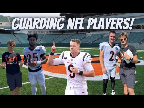 GUARDING NFL PLAYERS! #nfl #football #bengals
