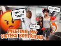 Meeting My Little Sisters NEW 6'4 225LB BOYFRIEND | Here We Go Again !!