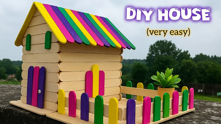 How to make easy icecream stick house ||  beautiful house making 