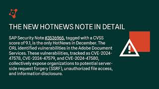 SAP Security Patch Day: December 2024 Analysis