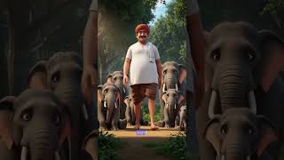 Hathi Aur Bada Aadmi | Jungle Ki Kahani | Moral Story Hindi, #shorts