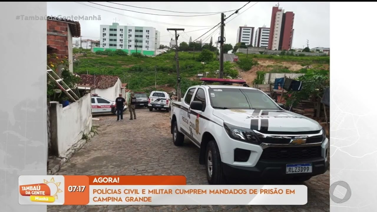 Download Polícias Civil e Militar cumprem mandados de prisão em Campina Grande - Tambaú da Gente Manhã