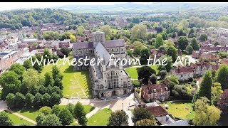 Winchester from the Air, the Cathedral and the University | Drone | England, UK