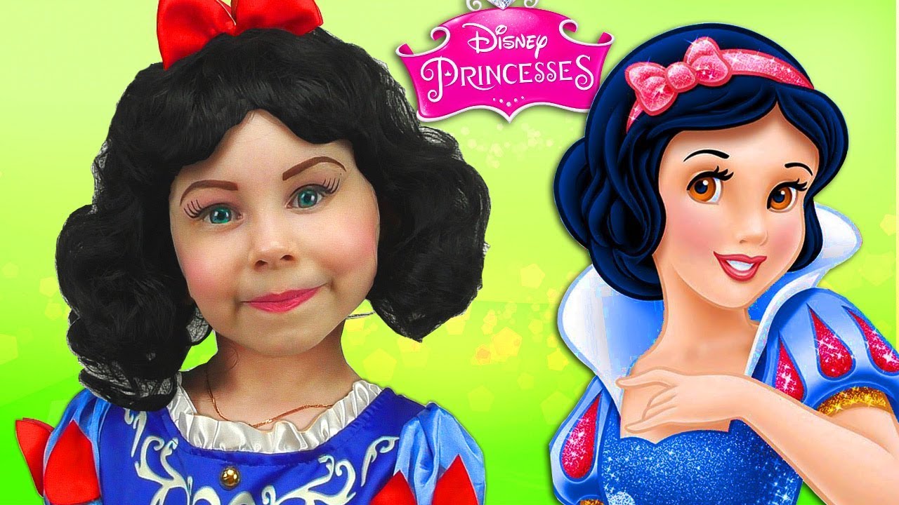 Disney Princess Snow White Kids Makeup Alisa Painting With Colours