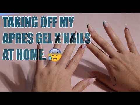 Taking Off My Apres Gel X Nails At Home 😰 - YouTube