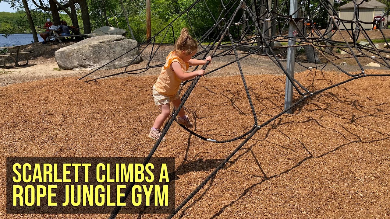 Scarlett Climbs A Rope Jungle Gym YouTube