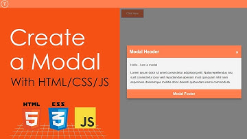 Create a Modal With HTML, CSS & JavaScript