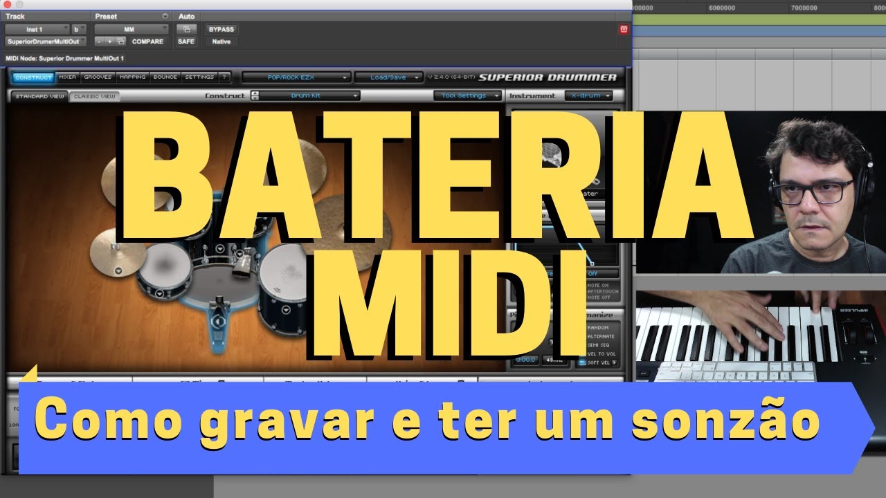 BATERIA MIDI: Como gravar e ter um sonzão!