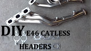 BMW E46 Header Install(DIY)-Catless headers