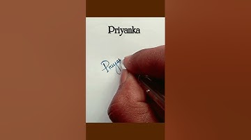 Priyanka name signature. #trending #signature #handmade #shortsfeed
