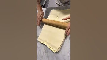 Croissants full process of lamination with one double turn and one simple turn 🥐🥐