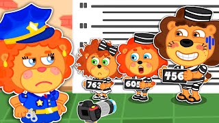 Lion Family USA | Mommy Locked Family in Prison for 24 Hours Challenge | Family Kids Cartoons