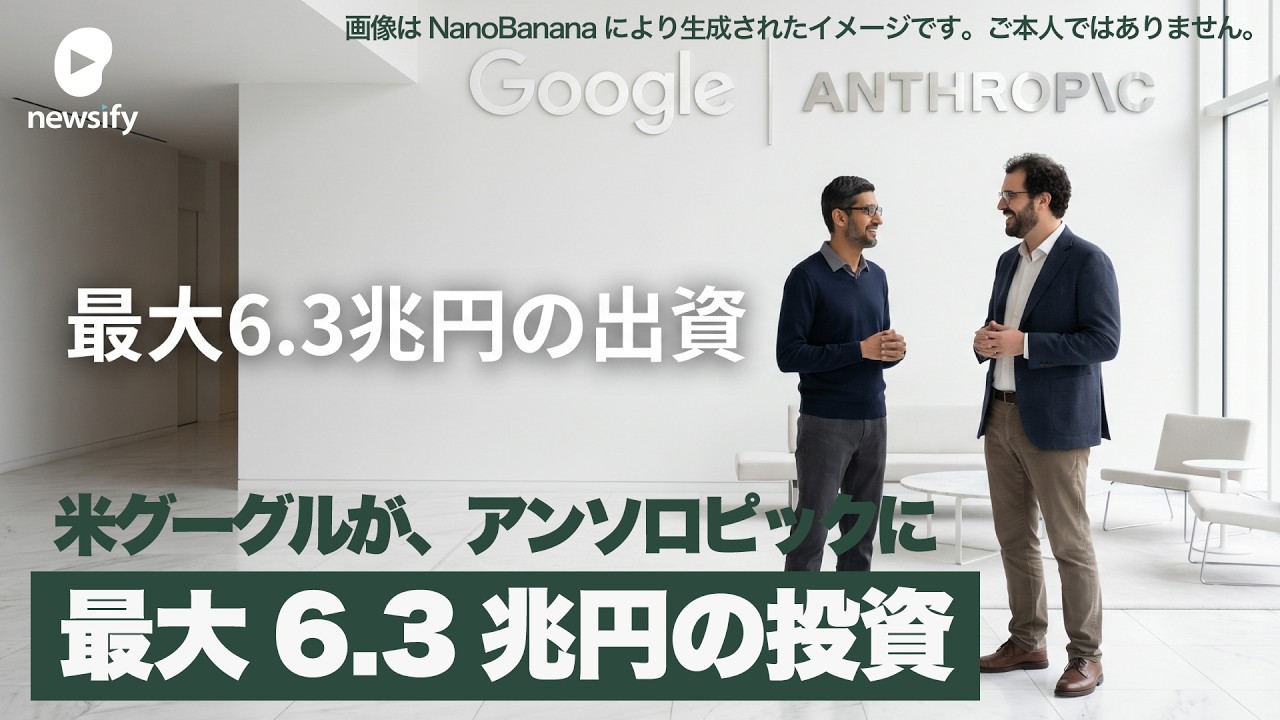 米Google、Claude CodeのAnthropic社に最大6.3兆円の出資。一方、ソフトバンクGはOpenAI株を担保に1.6兆円の調達を模索