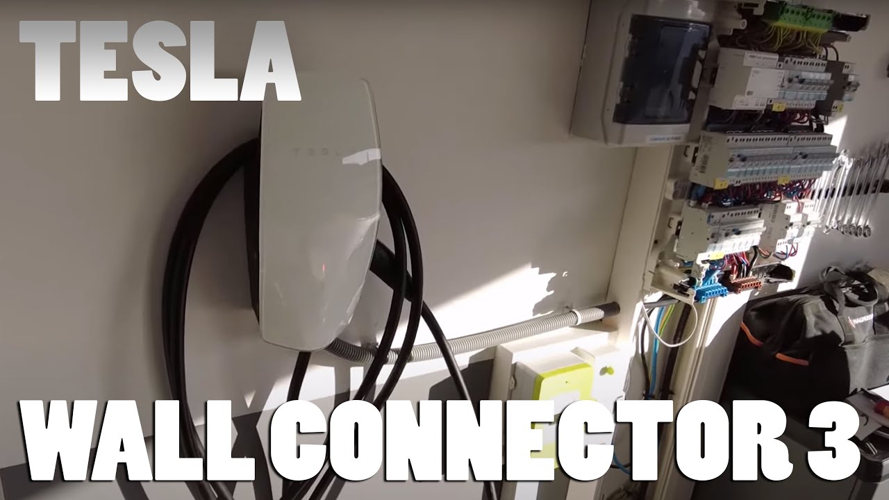 Installation de la borne de recharge Tesla Wall Connector 3