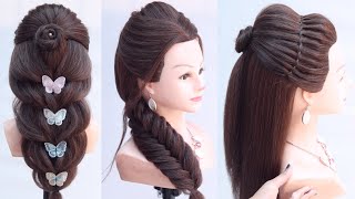 3 easy hairstyle for short height girl | hairstyle for girls | wedding hairstyle | braid hairstyle