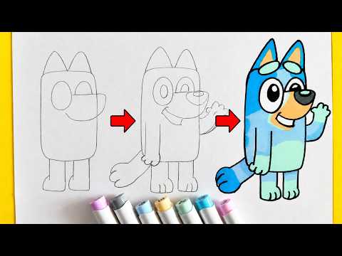 How to Draw Bluey Easy! 🐶✏️ | Step-by-Step Drawing for Beginners