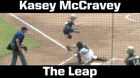Army Softball: Kasey McCravey Leaps Over Catcher t...