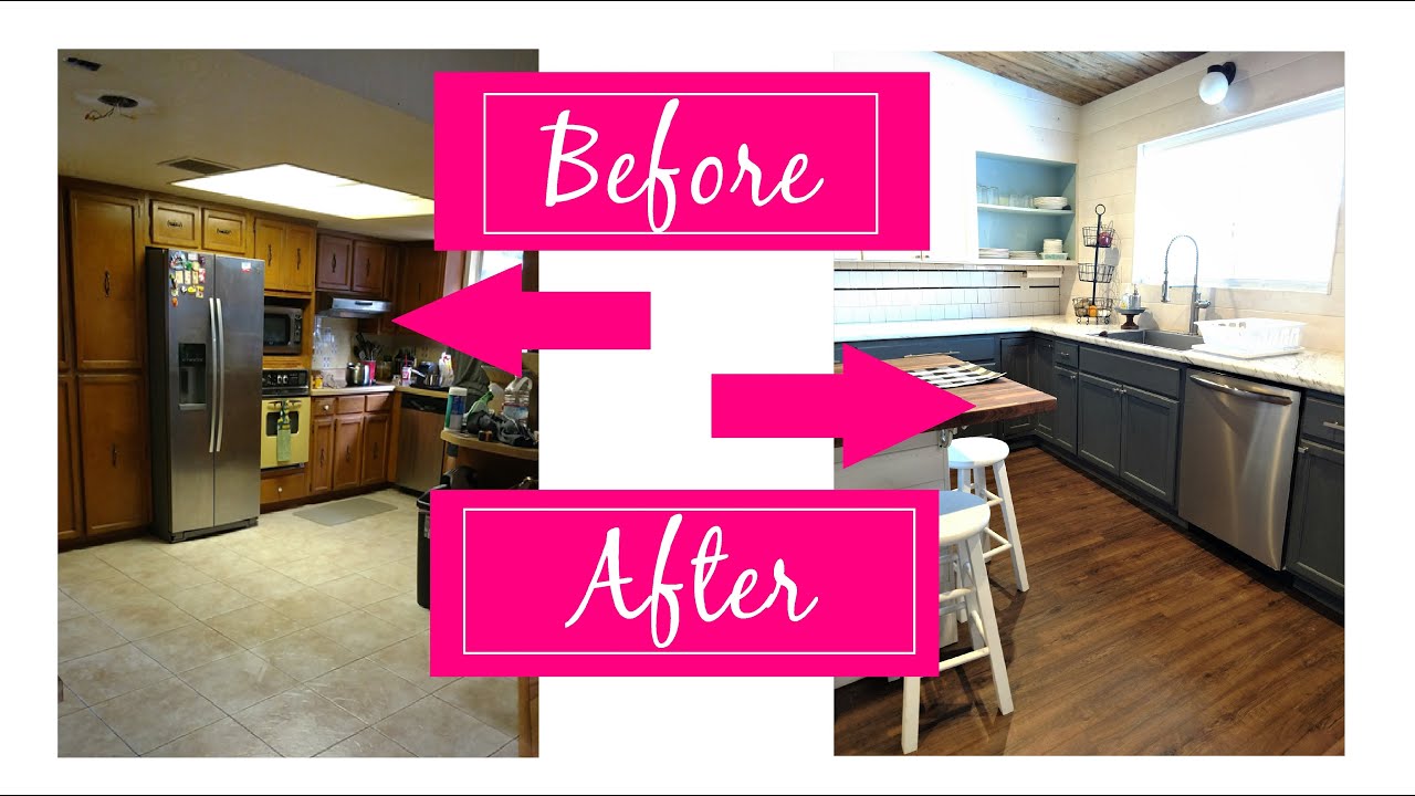 DIY Kitchen Remodel Before and After YouTube