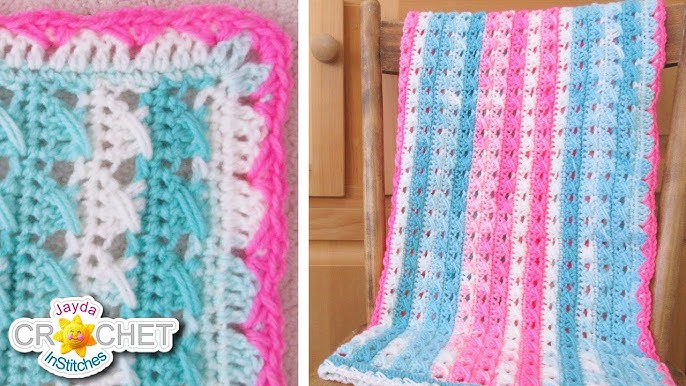 How to Crochet: Lion Brand Ice Cream Sweet Baby Afghan (Right Handed) 