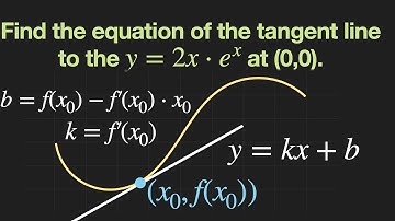 Find an equation of the tangent line to they = 2xe^x at (0,0). Sketch the curve and the tangent line