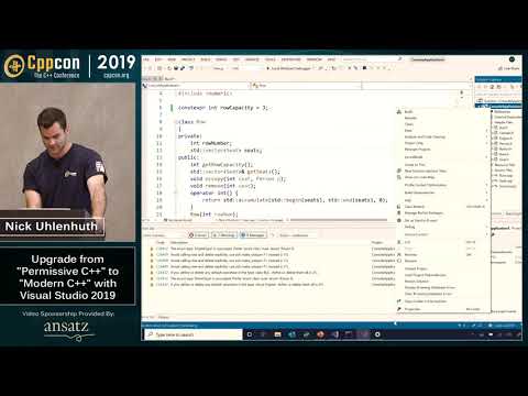 Cppcon 2019: Nick Uhlenhuth Upgrade From Permissive C To Modern C With Visual Studio 2019