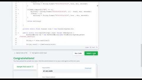 Hackerrank Solution - Time Conversion warmup || java