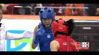 14th World Wushu Chdanionship  Sanda Women 60kg Final china hongkong Gold Medal  wushukungfu