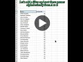Excel Tip: Sort names alphabetically #excel #viral #shorts #feed #interview #ytshorts #instagram