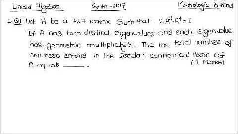 Linear Algebra (Gate-2017)