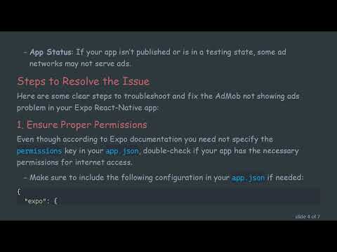 How to Resolve AdMob Not Showing Ads in Your Expo React-Native App