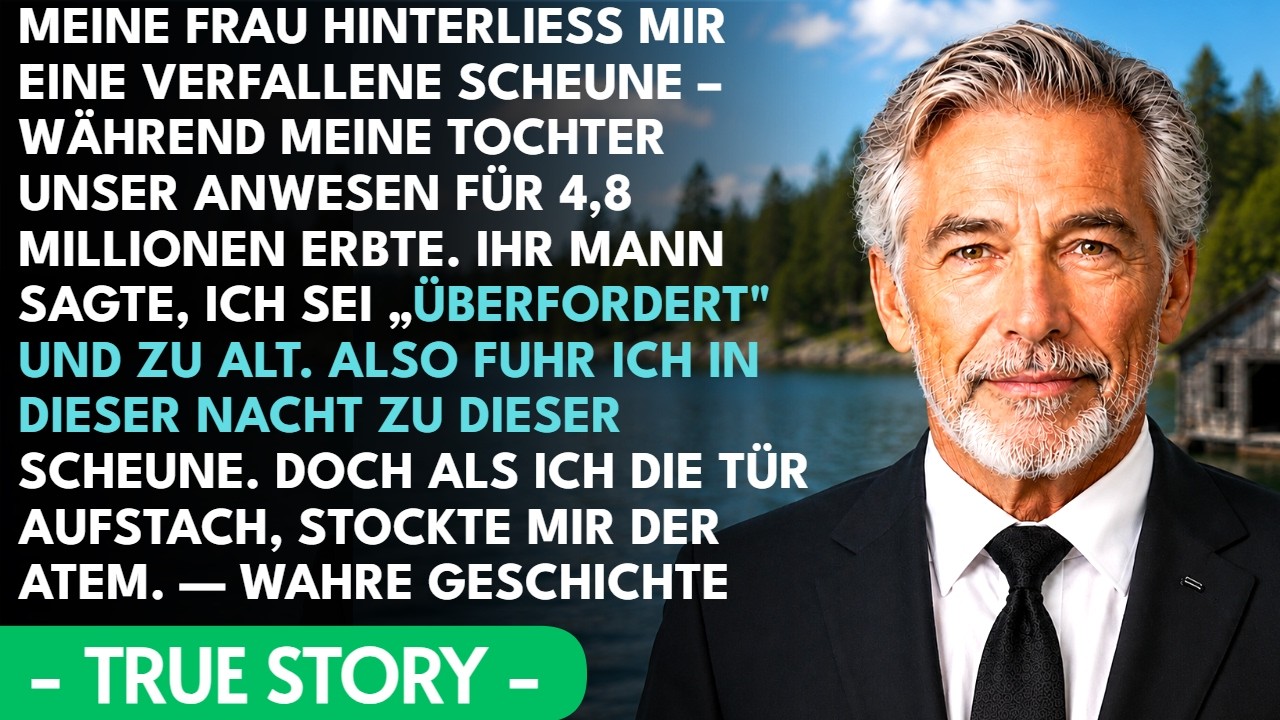 Die Nacht nach der Testamentseröffnung saß ich allein in einer halb verfallenen Scheune, die mir meine Frau hinterlassen hatte, während meine Tochter und ihr Mann das 4,8-Millionen-Anwesen erbten....