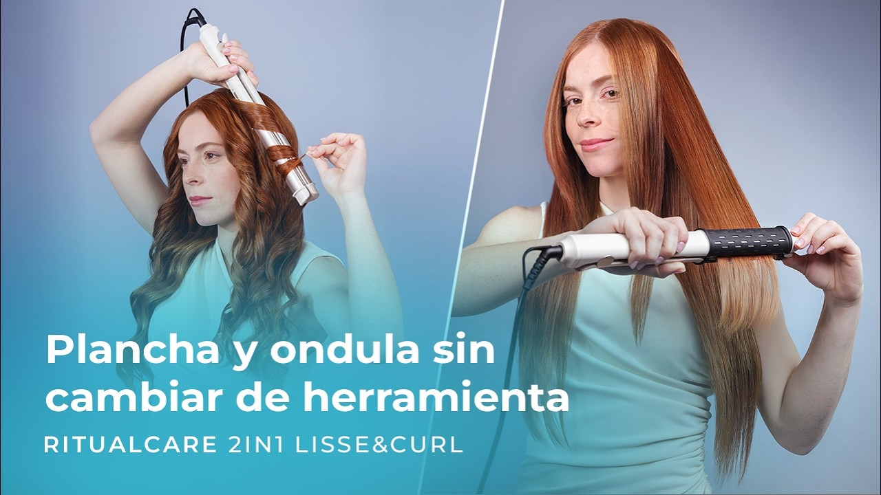 Prancha de cabelo RitualCare 2in1 Lisse&Curl , Prancha e modelador, Revestimento de cerâmica 170º-230ºC