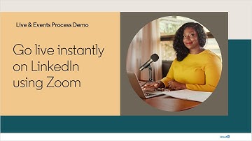 Go live instantly on LinkedIn using Zoom