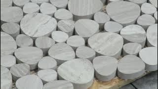 White wooden marble mosaic for wall