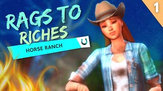 LET'S PLAY THE SIMS 4 HORSE RANCH PART 1!|The Sims 4 | RAGS TO RICHES