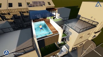 Video phối cảnh 3D Ngoại thất Mẫu Thiết Kế Nhà Phố 3 tầng AT6