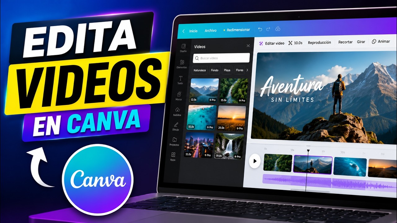 Cómo crear y editar VIDEOS EN CANVA paso a paso 🎬 - YouTube