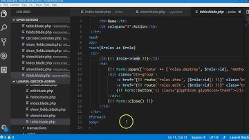QRCode tutorial   29   cleanup roles index Laravel 5.6 full project course