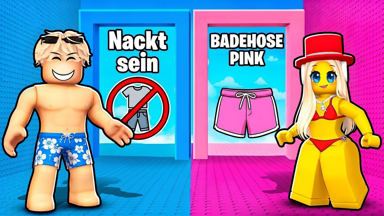 ROBLOX WÜRDEST DU EHER: JUNGS VS MÄDCHEN SOMMER TOWER (PEINLICH)