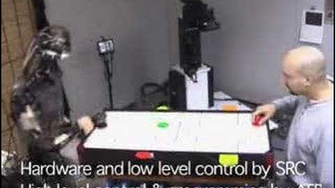 Sarcoman Robot Playing Air Hockey