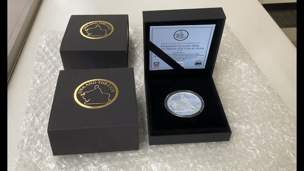 2026年 フォークランド諸島 ウナとライオン 1オンス銀貨 シルバー