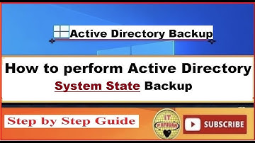 How to Perform System State Backup on Windows Server (Active Directory Backup)