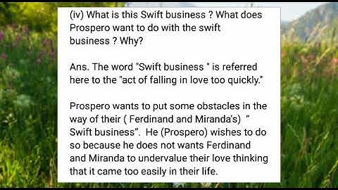 The Tempest : Act 1 Scene 2 , workbook Answers - part 10 (Extract 16)